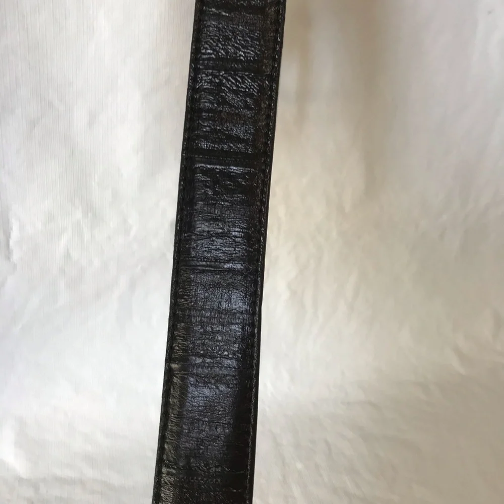 Dino Bigioni Black Leather Belt